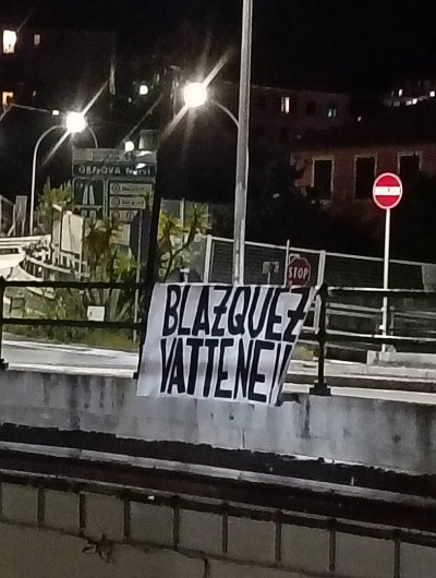 Due misteriosi striscioni contro Blazquez a Nervi